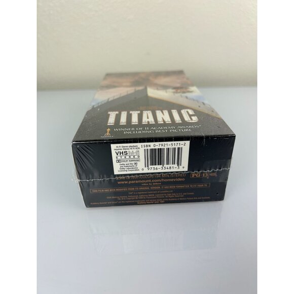 TITANIC VHS 1997 2 Tape Set Leonardo DiCaprio Kate Winslet NEW Factory Sealed - Picture 6 of 9